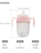 Mombella Biberon Anticolici Brest-Like 300ml Tetina 360 XL Hrana Densa 100 Silicon Old Roze