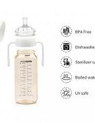 Mombella Maner ergonomic pentru biberon de tranzitie Classic Ivory