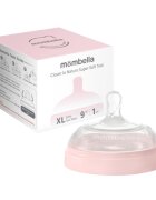 Mombella Tetina anti-colici din silicon Breast Like flux consistent XL Old Rose