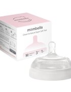 Mombella Tetina anti-colici din silicon Breast Like flux mediu M Ivory