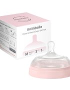 Mombella Tetina anti-colici din silicon Breast Like flux mediu M Old Rose