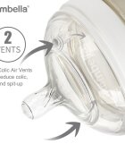 Mombella Tetina anti-colici din silicon Breast Like flux rapid L Ivory