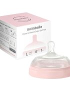 Mombella Tetina anti-colici din silicon Breast Like Flux rapid L Old Rose