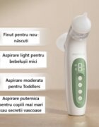 Momcozy Aspirator nazal electric cu lumini si sunete cu functie de spray pentru solutia salina BreezyClear