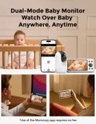 Momcozy Baby monitor audio video 5 Inch Dual mode Smart cu 2 camere incluse BM04