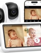 Momcozy Baby monitor audio video 5 Inch Dual mode Smart cu 2 camere incluse BM04