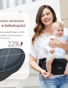 Momcozy Hip seat cu perna pentru sold cu suport lombar pentru parinti negru