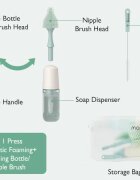 Momcozy Kit inovator de perii pentru sticle cu design Push Press