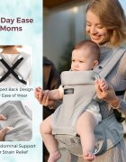 Momcozy Marsupiu 2 in 1 Hip Seat cu perna pentru sold negru
