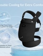 Momcozy Marsupiu ergonomic negru Air Mesh cozy si usor