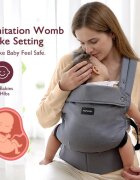 Momcozy Marsupiu ergonomic negru Air Mesh cozy si usor