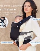 Momcozy Marsupiu ergonomic negru Air Mesh cozy si usor