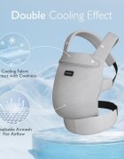 Momcozy Marsupiu ergonomic respirabil Light Grey Air Mesh 3-20 kg