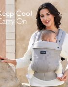 Momcozy Marsupiu ergonomic respirabil Light Grey Air Mesh 3-20 kg