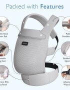 Momcozy Marsupiu ergonomic respirabil Light Grey Air Mesh 3-20 kg
