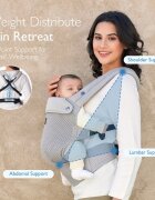 Momcozy Marsupiu ergonomic respirabil Light Grey Air Mesh 3-20 kg