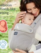 Momcozy Marsupiu ergonomic respirabil Light Grey Air Mesh 3-20 kg