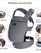 Momcozy Marsupiu ergonomic si usor PureHug Cozy Gri