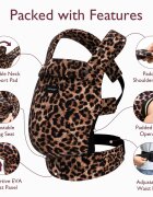 Momcozy Marsupiu ergonomic si usor PureHug Cozy Leopard animal print