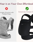 Momcozy Marsupiu ergonomic si usor PureHug Cozy negru