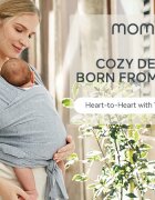 Momcozy Marsupiu ergonomic Wrap Sling cu suport pentru spate Babe Toddler gri