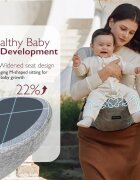 Momcozy Marsupiu tip sezut cu suport lombar pentru parinti M Grey