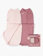 Momcozy Pachet de 2 saculeti Swaddle 0-3 luni Bloom