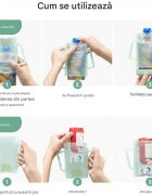 Momcozy Pungi reutilizabile pentru alimente fara BPA Pink