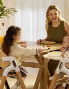 Momcozy Scaun de masa inalt din lemn DinerPal transformabil