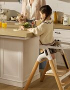 Momcozy Scaun de masa inalt din lemn DinerPal transformabil