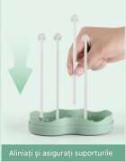 Momcozy Set perie electrica pentru curatarea biberoanelor 7 in 1 cu suport pentru uscare