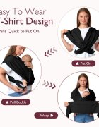 Momcozy Sistem de purtare tip wrap black