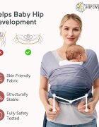 Momcozy Sistem de purtare tip wrap blue