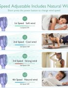 Momcozy Ventilator cu rotire 360 grade multifunctional portabil pentru carucior mov