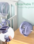 Momcozy Ventilator cu rotire 360 grade multifunctional portabil pentru carucior mov