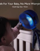 Momcozy Ventilator cu rotire 360 grade multifunctional portabil pentru carucior mov