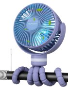 Momcozy Ventilator cu rotire 360 grade multifunctional portabil pentru carucior mov