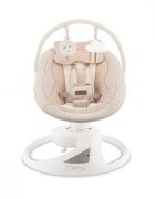 Momi Balansoar electric pentru bebelusi Pearl Beige cu sezut rotativ 360 grade