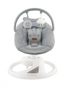 Momi Balansoar electric pentru bebelusi Pearl Grey cu sezut rotativ 360 grade