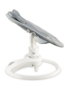 Momi Balansoar electric pentru bebelusi Pearl Grey cu sezut rotativ 360 grade