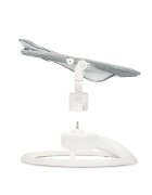 Momi Balansoar electric pentru bebelusi Pearl Grey cu sezut rotativ 360 grade