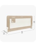 Momi Bariera de siguranta rabatabila pentru pat Lexi XL Plus Beige
