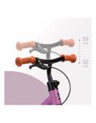 Momi Bicicleta copii fara pedale Breki Purple 12 inch cadru usor roti mari din spuma EVA scaun moale reglabil de la 3 ani sarcina maxima 25 kg frana de mana ghidon reglabil pe inaltime