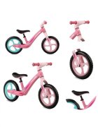 Momi Bicicleta copii fara pedale Mizo Pink 12 inch foarte usoara roti din spuma EVA scaun reglabil de la 33-40 cm greutate maxima admisa 25 kg de la 3 ani