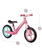 Momi Bicicleta copii fara pedale Mizo Pink 12 inch foarte usoara roti din spuma EVA scaun reglabil de la 33-40 cm greutate maxima admisa 25 kg de la 3 ani