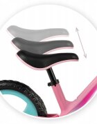Momi Bicicleta copii fara pedale Mizo Pink 12 inch foarte usoara roti din spuma EVA scaun reglabil de la 33-40 cm greutate maxima admisa 25 kg de la 3 ani