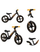 Momi Bicicleta fara pedale Mizo Black 12 inch foarte usoara roti din spuma EVA scaun reglabil de la 33-40 cm greutate maxima admisa 25 kg de la 3 ani