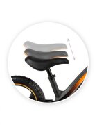 Momi Bicicleta fara pedale Mizo Black 12 inch foarte usoara roti din spuma EVA scaun reglabil de la 33-40 cm greutate maxima admisa 25 kg de la 3 ani