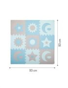 Momi Covoras de joaca puzzle Nebe 93 x 93 cm Blue