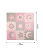 Momi Covoras de joaca puzzle Nebe 93 x 93 cm Pink
